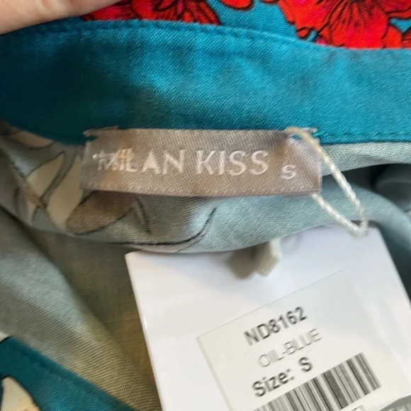 Milan Kiss women’s blue floral sleeveless maxi dress size small - Picture 10 of 11